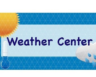 Sale Montessori Weather Banner - Classroom Decor - Teacher Gift - Digital Download - Weather Center - Waldorf Teaching - Learning - Educatio