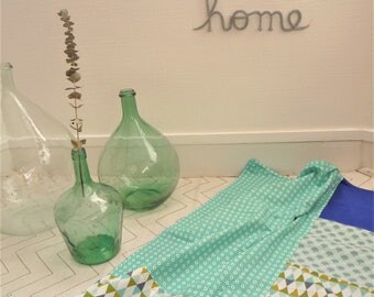 Couverture pour bébé - geometric - blue and green - birthday gift