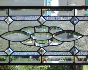 Stained Glass Window Hanging 35 X 11 1/4