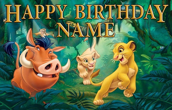 Lion King Birthday Banner cubs