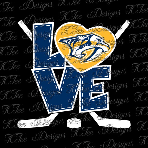 Download LVE Love Nashville Predators Hockey SVG File Vector Design