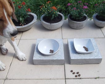 Concrete feeding dish Bowl bar Futterbar nature