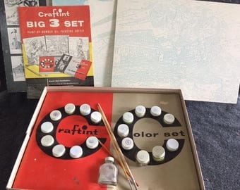RARE Craftint Paint-by-Number kit unfinished