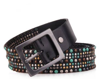 Leather Belt Women's Men's Unisex Handmade Unique Belts, Designer Belt on Sale