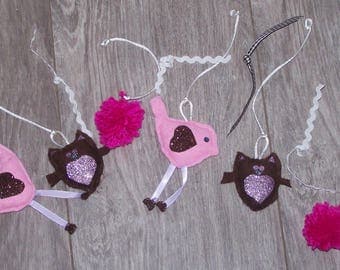 Set of 6 items to hang mobile - customizable