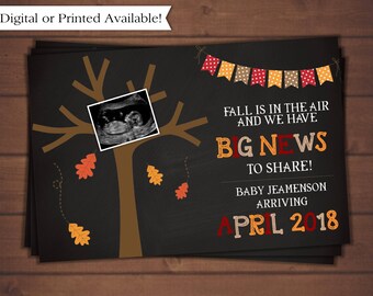 Pregnancy Announcement, Fall Pregnancy Announcement