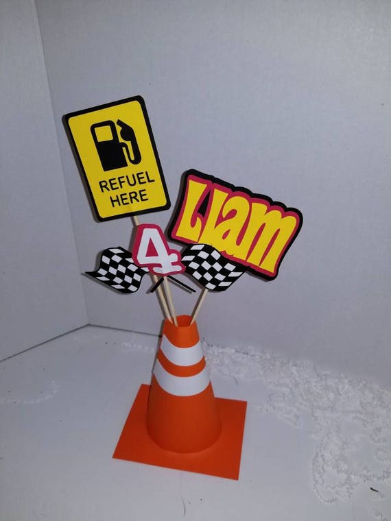 Hot Wheels centerpiece.Hot Wheels Party Decorations Race car.