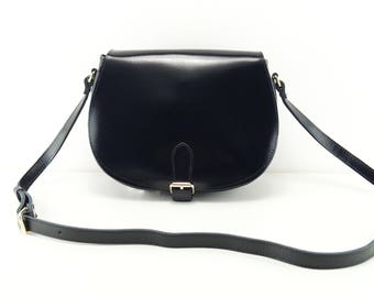 Leather Handbag "Pia" in black, leather bag, shoulderbag, cross body bag, tote sack, vintage, leather, handbag, bag, Messenger, satchel