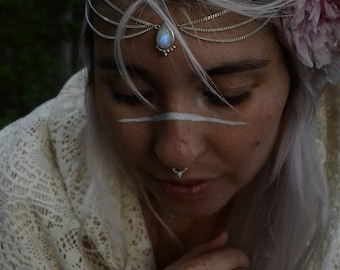 Moonstone Silver Head chain