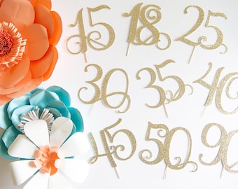 90 Cake Topper, Ninety Years Party Decorations, Adult Birthday, 90th Anniversary, Milestone Occasion, Wedding Couple, 90 Years