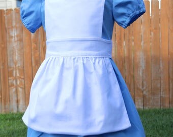 Alice in Wonderland costume, Alice in Wonderland apron, Girls Alice in Wonderland costume, Alice in Wonderland baby, baby girl costumes,