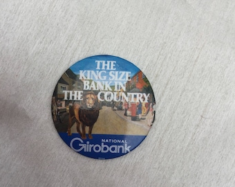 Vintage 1980s National Girobank Pin Badge