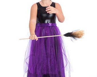 Witch Costume, Black and Purple Witch Costume, Girls Toddler Halloween Costumes, Girls Costumes, Kids Costumes, Girls Halloween Costume .
