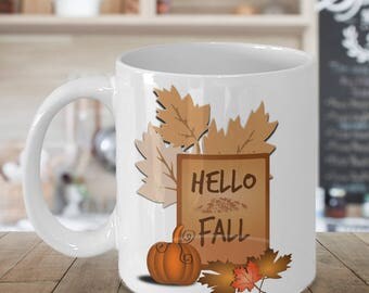 Autumn coffee mug | Etsy