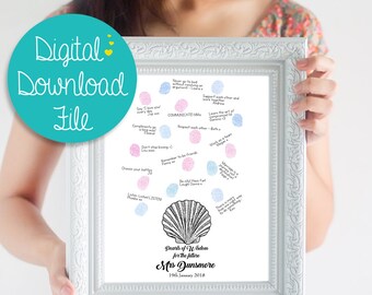 DIGITAL DOWNLOAD Pearls of Wisdom Hen Party Print ~ Bachelorette Print ~ Hen Party Guest Book ~ Bachelorette Guest Book ~ Bridal Shower