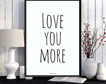 Love You More Wall Art love you more | etsy Love You More Wall Art love you more | etsy
