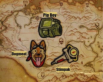 Wasteland Survival Set: Fallout Inspired Iron On Patches (Choose One, Free Shipping)
