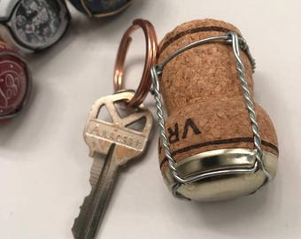 Cork keychain | Etsy