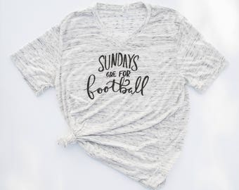 Sundays Are For Football. Womens Graphic Tee. Football Shirt.