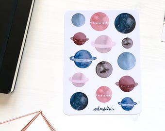 Planets sticker sheet