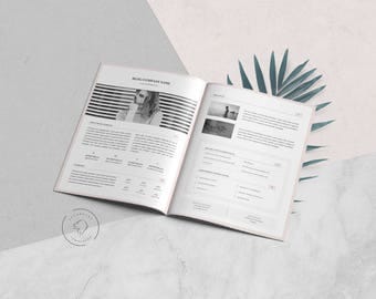 Media Kit Template and Ad Rate Sheet | Blog Media Kit | Branding Kit | Social Media Kit for Bloggers | PSD and DOCX files