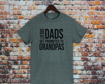 Favorite Grandpa Shirt-Great Dads Get Promoted To Grandpa T-shirt- Men's shirt, Gift For Grandpa, Pregnancy announcement gift, Unisex Fit.