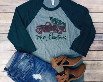 Christmas tree truck | Etsy