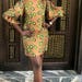 Box pleated dress in african print