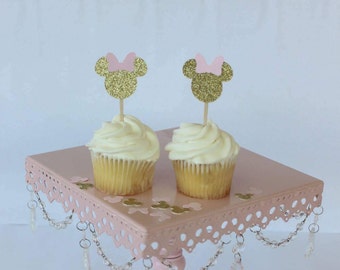 Minnie Mouse Birthday Party - Minnie Mouse Baby Shower - Minnie Mouse Cupcake Topper-Minnie Mouse Birthday Party Decor-Minnie Mouse Birthday