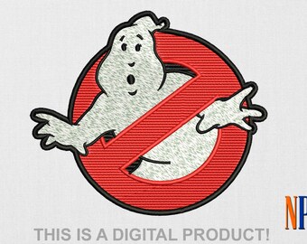Ghostbusters No-Ghost Sign machine embroidery design. Embroidery file
