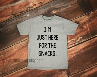 I'm Just Here For The Snacks Tee // Funny Shirt // Funny Toddler // Funny Baby T-Shirt // Disney Shirt // Baby Shower Gift // Birthday Gift