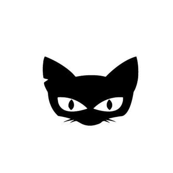 Download Halloween black cat SVG logo outline laptop cup decal SVG