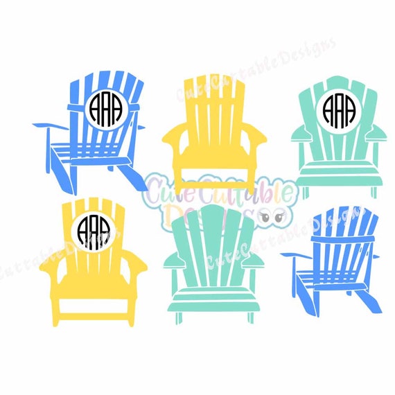 Download Adirondack Beach Chair Svg Summer SVG Monogram Frame Ocean