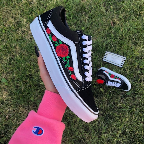 vans shirts with roses