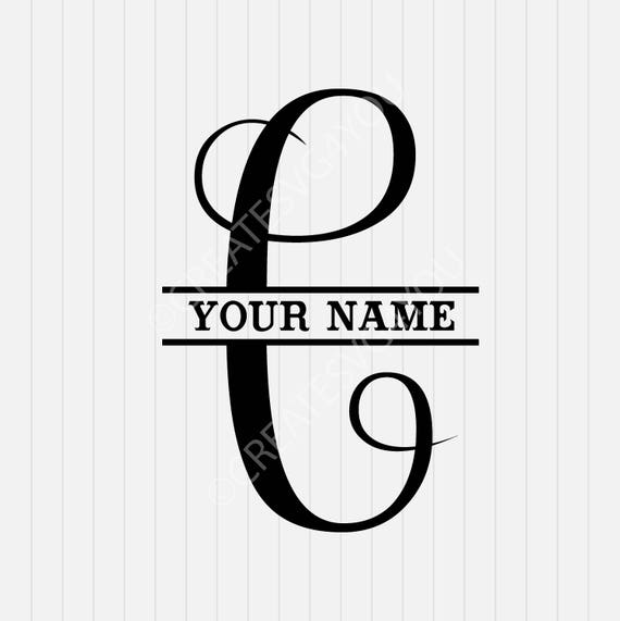 Download C Split Monogram SVG Split letter C SVG svg dxf eps