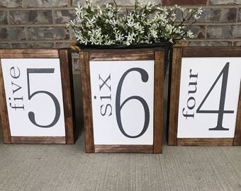 Farmhouse sign-Farmhouse Decor-Family of four sign-Custom Farmhouse sign-fixer upper-Framed wood sign