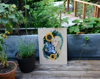 Sunshine and Wolf Paiting