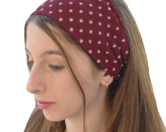 Head Boho Wraps Boho Wraps Head Wraps Boho Head Wraps Head Boho Wide Headband Boho Boho Headband Wide Maroon Headband For Women