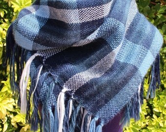 Vintage Hand Woven Wool Maxi Scarf