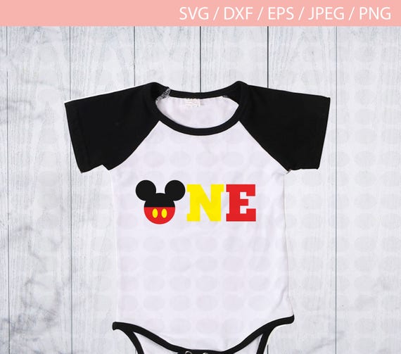 One Birthday Mickey Mouse Svg Mickey Mouse Silhouette 2954