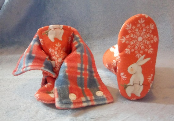 Winter Bunny: Soft Sole Baby Boots 3-6M Winter Bunny: Soft Sole Baby Boots 3-6M