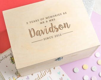 5th Anniversary gift for her or him Personalized
