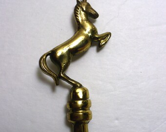 Antique Full Body Unicorn Brass Letter Opener 8 & 3/4" ENGLAND Keepsake MAGIC