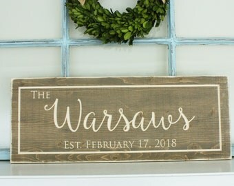 Personalized Farmhouse Script Last Name With Established Date Sign Personalized Farmhouse Script Last Name With Established Date Sign