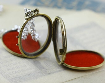 Antique Victorian Locket Necklace, Family Photo Locket, On Sale