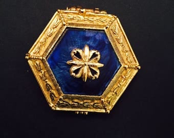 Perfume Compact Hexagon Shape Corday Toujours Moi Renaissance Vintage Creme Perfume