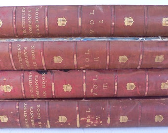 Antique Civil War books, 4 volumes, leather spines, The Century Magazine, Robert Underwood, 1888, free shipping,from Diz Has Neat Stuff