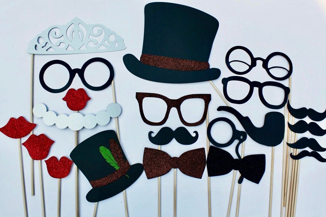 Vintage Photo Booth Props These Photobooth Props feature