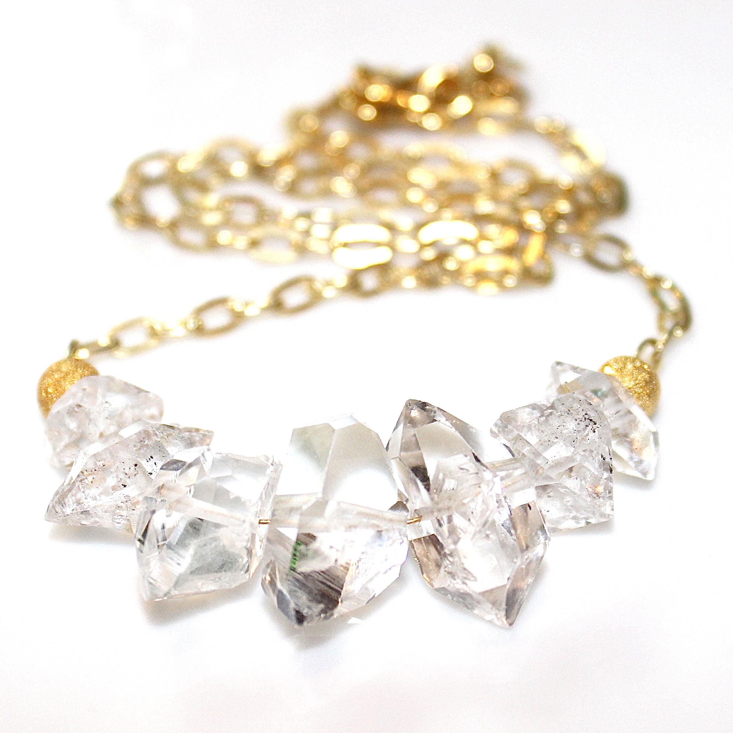 Chunky Necklace Herkimer Diamond Necklace Herkimer Jewelry