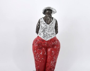 Farmer (Female) - Handmade Recycled Metal Sculpture by Debabrata Ruidas